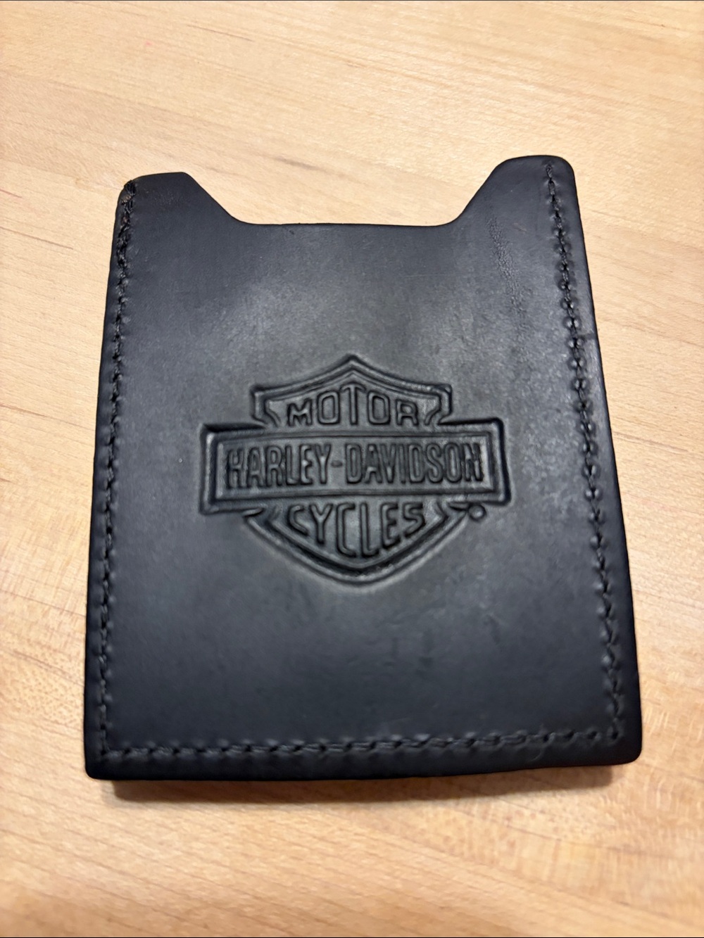 HARLEY DAVIDSON / leather magnetic belt money/card holder